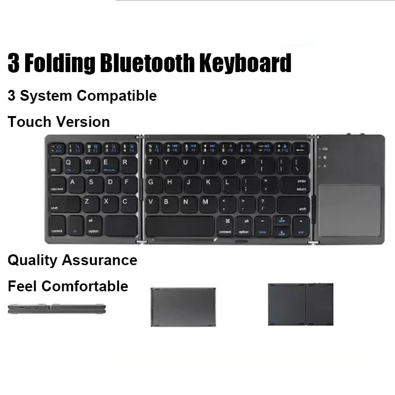 Folding Wireless Bluetooth Keyboard